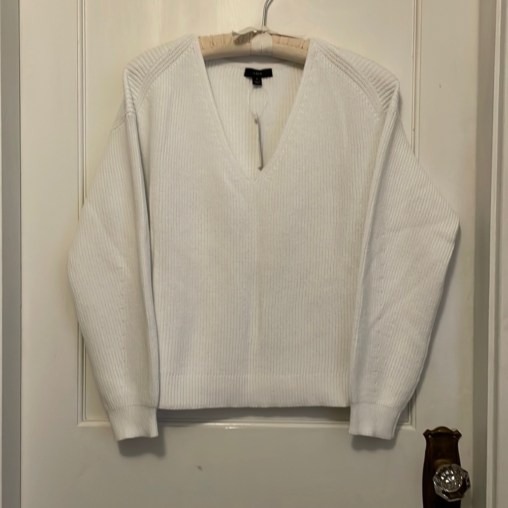J. Crew V neck cotton sweater, size S